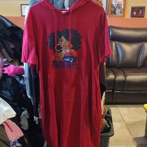 Red Patriots Hoodie Dress